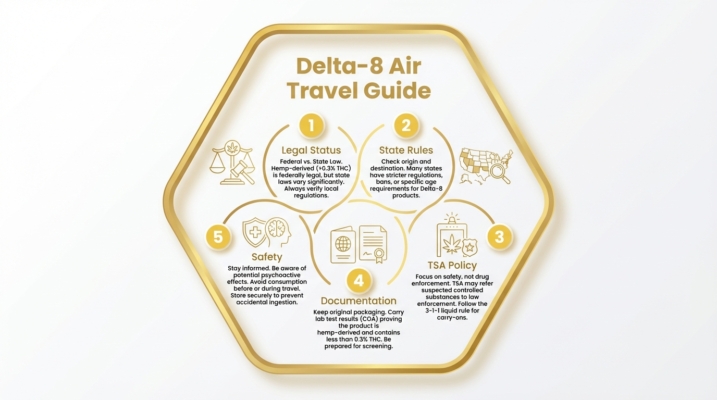 Flying with Delta-8 in 2026: Legality, Guidelines, and Tips for Travel