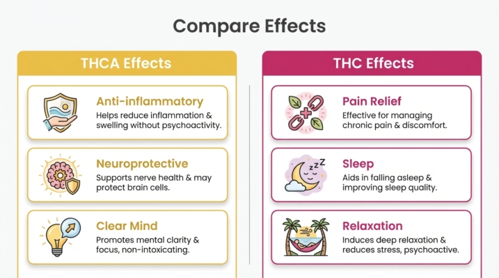 THCA vs THC: Understanding the Differences, Effects, and Uses