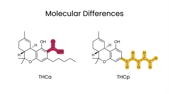 Thca Vs Thcp: Key Differences, Effects, And What You Need To Know 4 Thca Thcp Molecular Strecture