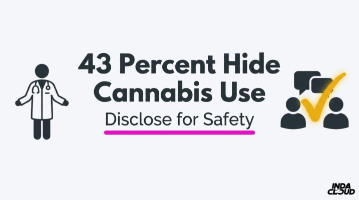 Infographic Showing 43 Percent Of Patients Hide Cannabis Use And Encouraging Disclosure For Surgical Safety