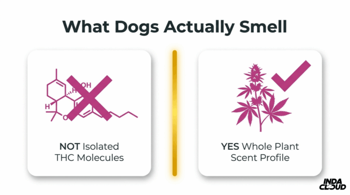 What Drug Dogs Actually Smell Comparison Showing Dogs Detect Whole Cannabis Plant Scent Profile Rather Than Isolated Thc Molecules In Edibles